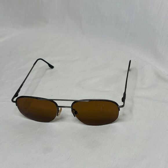 KIRKLAND SIGNATURE Chase #137840 57-16-140 EYEGLASSES PEWTER FRAMES, ITALY - Picture 1 of 7